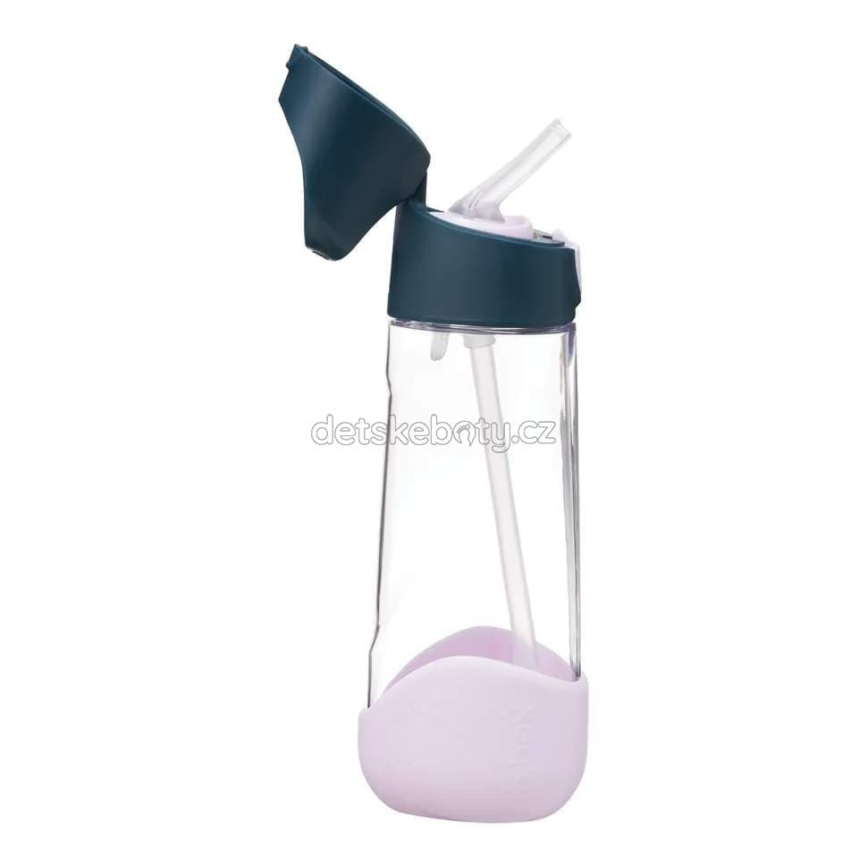 b.box 225 Lahev na pití s brčkem 600 ml - indigo/růžová - náhled 3