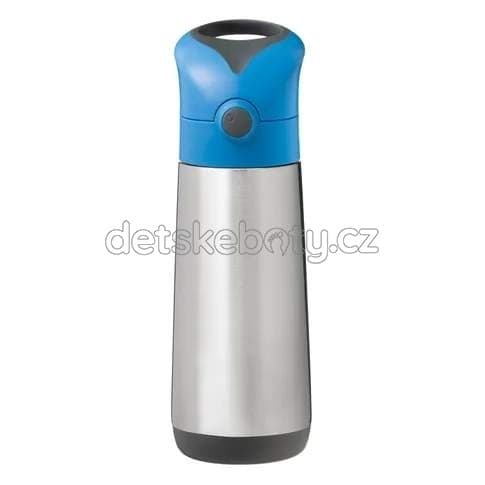 b.box 500105 Termoska na pití s brčkem 500 ml - modrá/šedá - náhled 1
