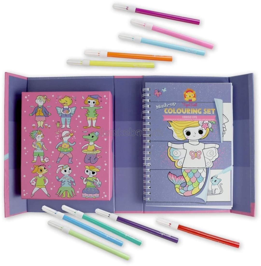 Omalovánky Tiger Tribe Mash-up Colouring Set - Dress Ups - náhled 5