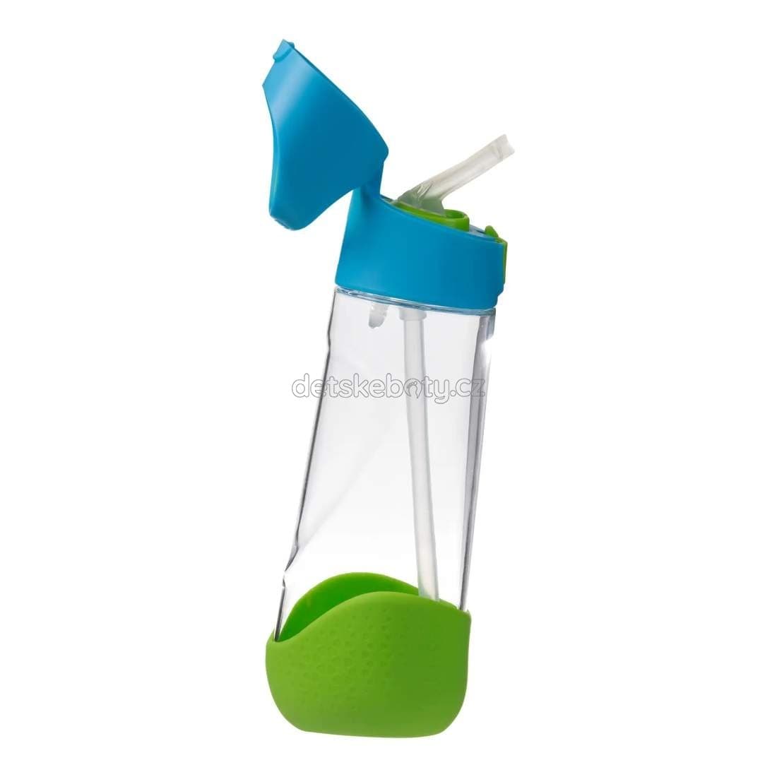 b.box 220 Lahev na pití s brčkem 600 ml - modrá/zelená - náhled 3