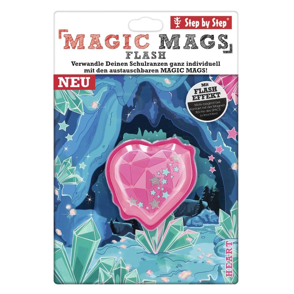 Blikající obrázek Magic Mags Flash Heart Baila k aktovkám Step by Step GRADE, SPACE, CLOUD, 2IN, KID - náhled 3