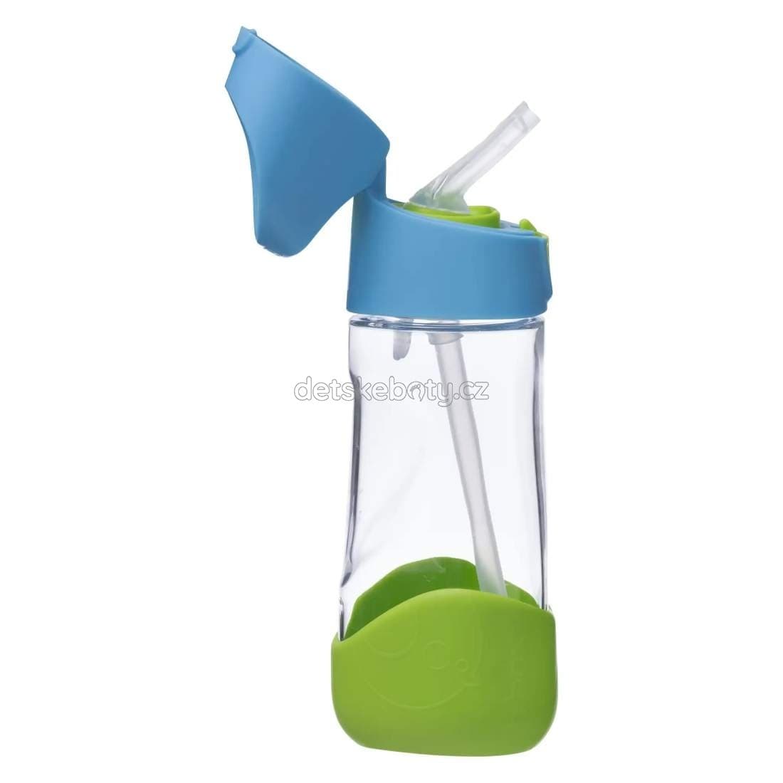 b.box 440 Lahev na pití s brčkem 450 ml - modrá/zelená - náhled 3