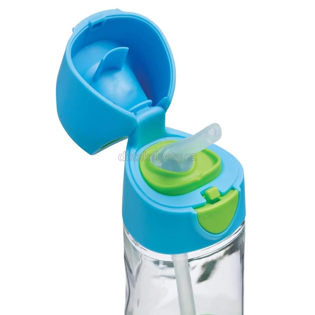 b.box 440 Lahev na pití s brčkem 450 ml - modrá/zelená - náhled 5