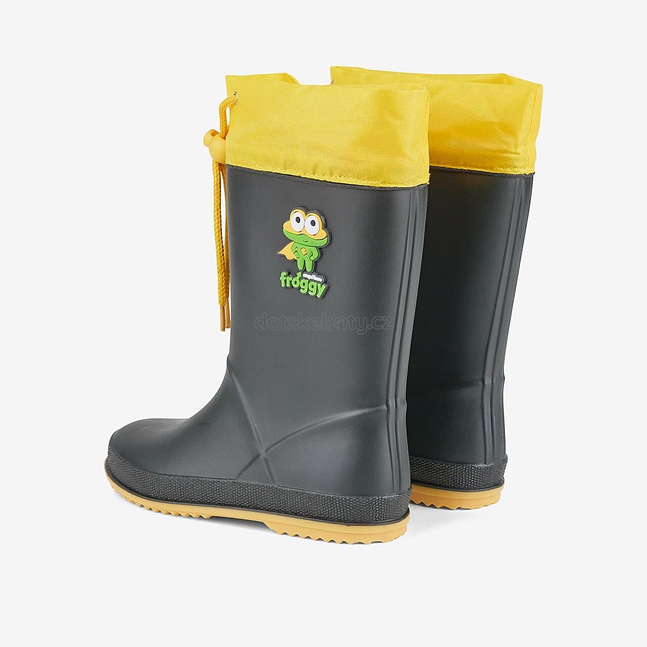 Dětské gumáky Coqui 8558 Antracit/Yellow Hero Velikost: 24 - náhled 2