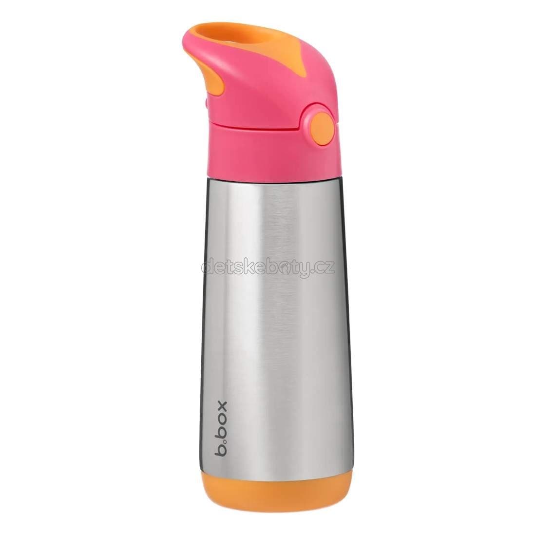 b.box 500134 Termoska na pití s brčkem 500 ml - růžová/oranžová - náhled 1