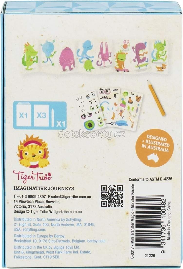 Kreativní sada Tiger Tribe Mini Transfer Magic - Monster Parade - náhled 3