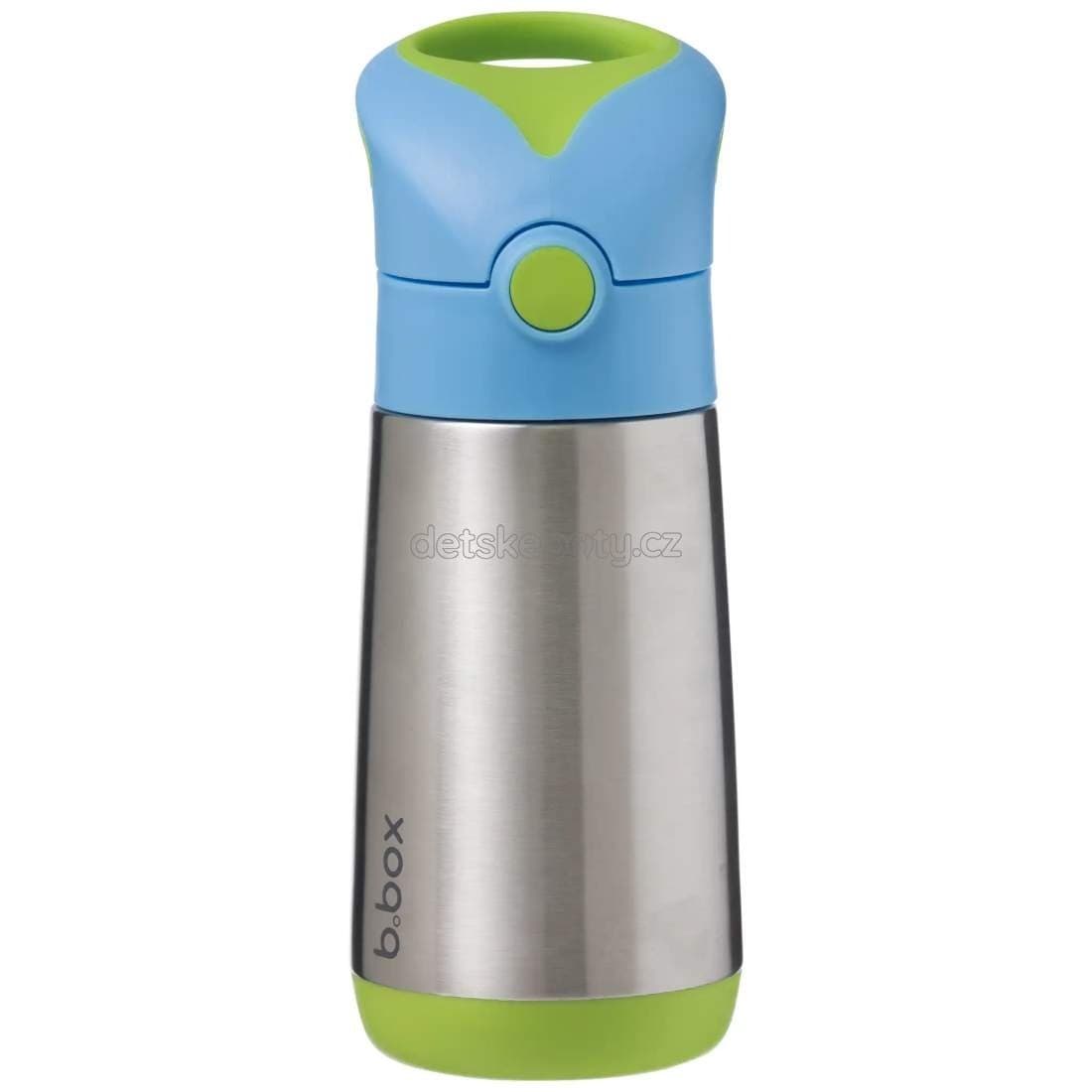 b.box 500707 Termoska na pití s brčkem 350 ml - modrá/zelená - náhled 1