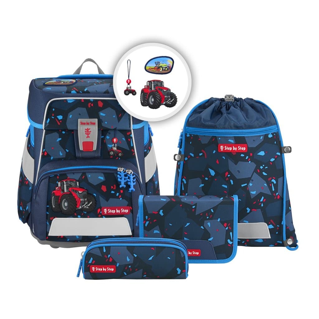 Školní aktovka SPACE pro prvňáčky - 5-dílný set, Step by Step Tractor Freddy, certi - náhled 3