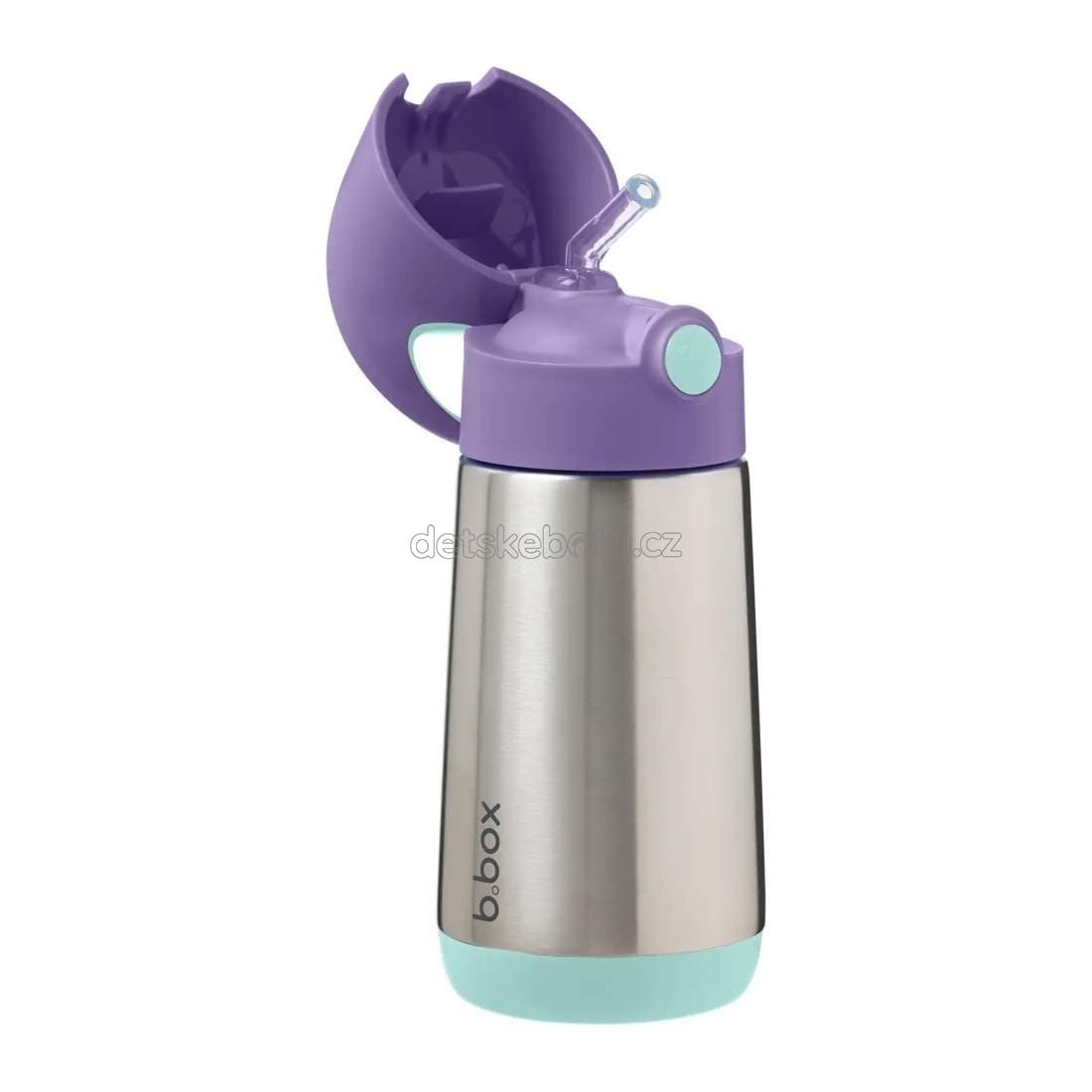 b.box 500703 Termoska na pití s brčkem 350 ml - lilac pop - náhled 3