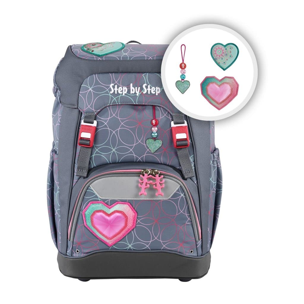 Školní batoh Step by Step GRADE Glitter Heart Hazle, AGR  certifikát - náhled 3