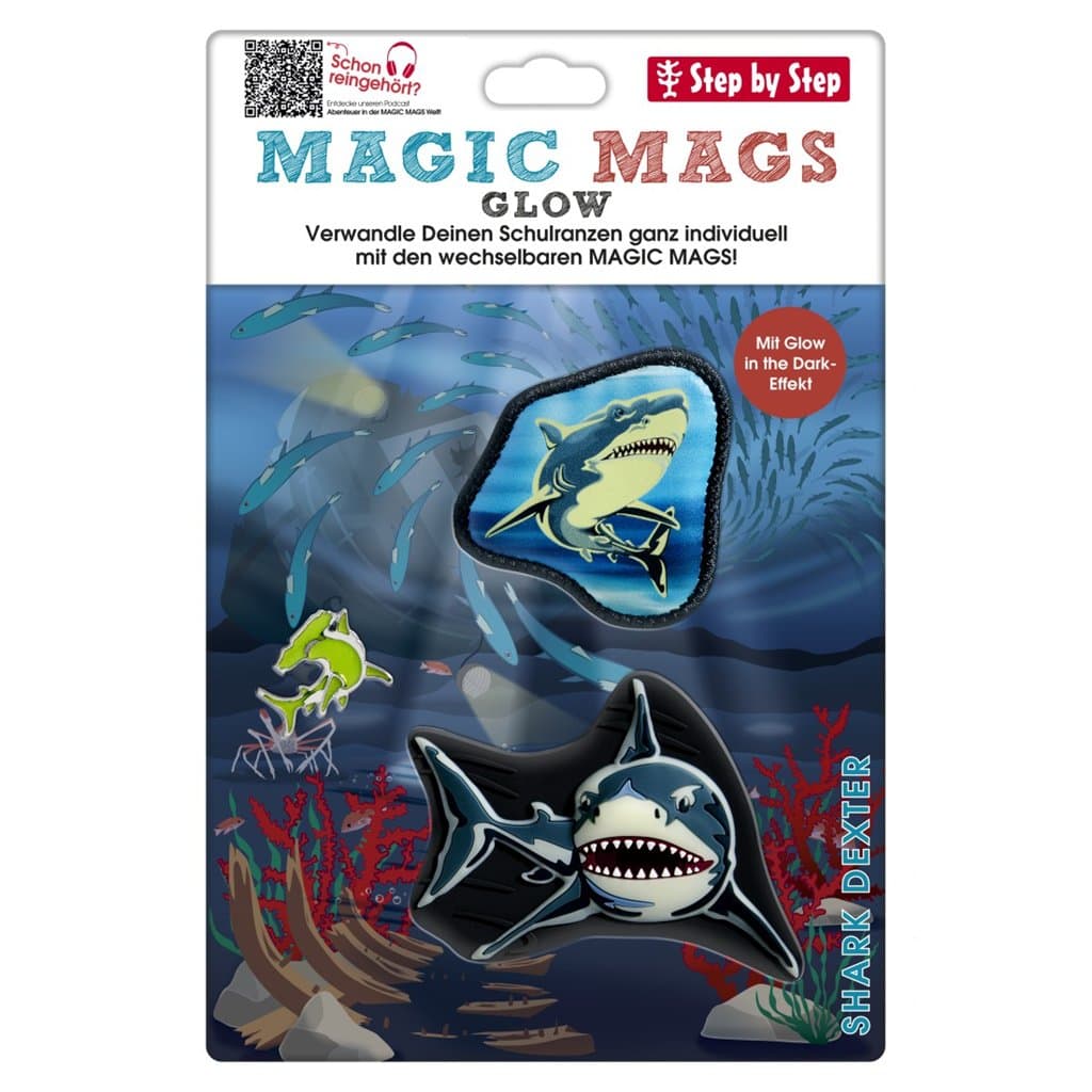 Doplňková sada obrázků MAGIC MAGS Glow Shark Dexter k aktovkám GRADE, SPACE, CLOUD, 2v1 a KID - náhled 3