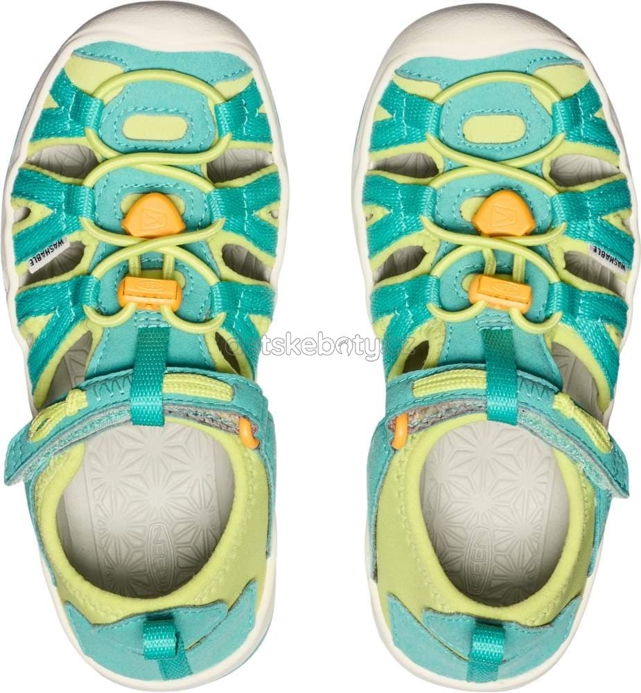 Dětské sandály Keen Moxie sandal children bright aqua/bright marigold Velikost: 25-26 - náhled 3