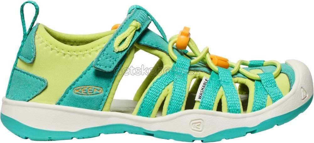 Dětské sandály Keen Moxie sandal children bright aqua/bright marigold Velikost: 25-26 - náhled 5