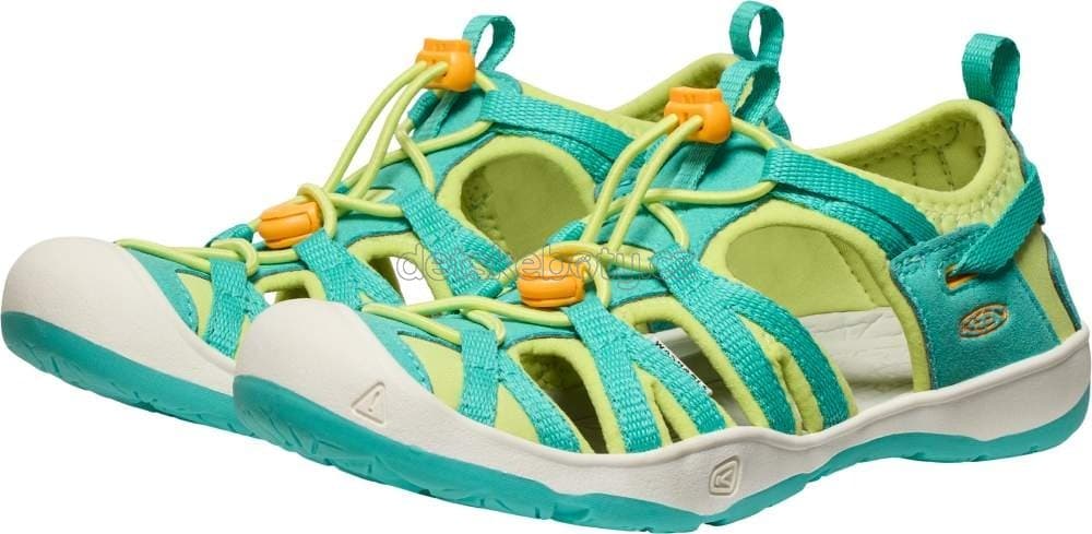 Dětské sandály Keen Moxie sandal youth bright aqua/bright marigold Velikost: 34 - náhled 4