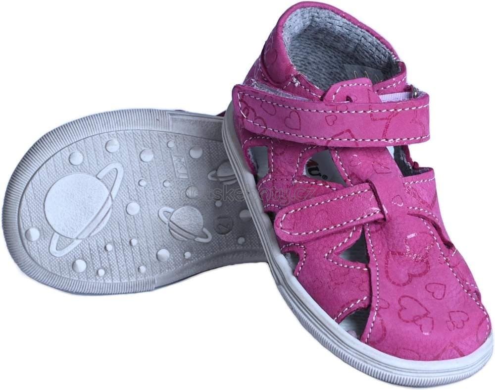 Dětské sandály Boots4U T 018 V růžová potisk Velikost: 19 - náhled 2