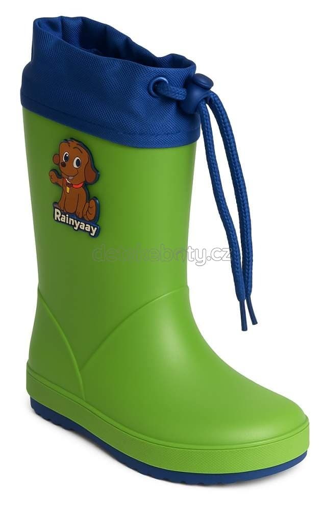 Dětské holinky Coqui lime/royal Velikost: 25 - náhled 1