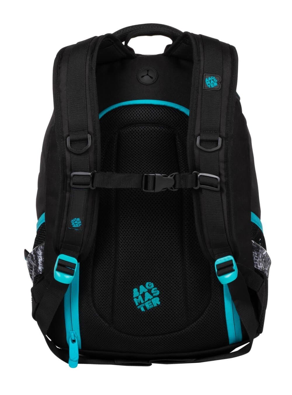 Bagmaster DIGITAL 20 B studentský batoh - modrý s květinami - náhled 3