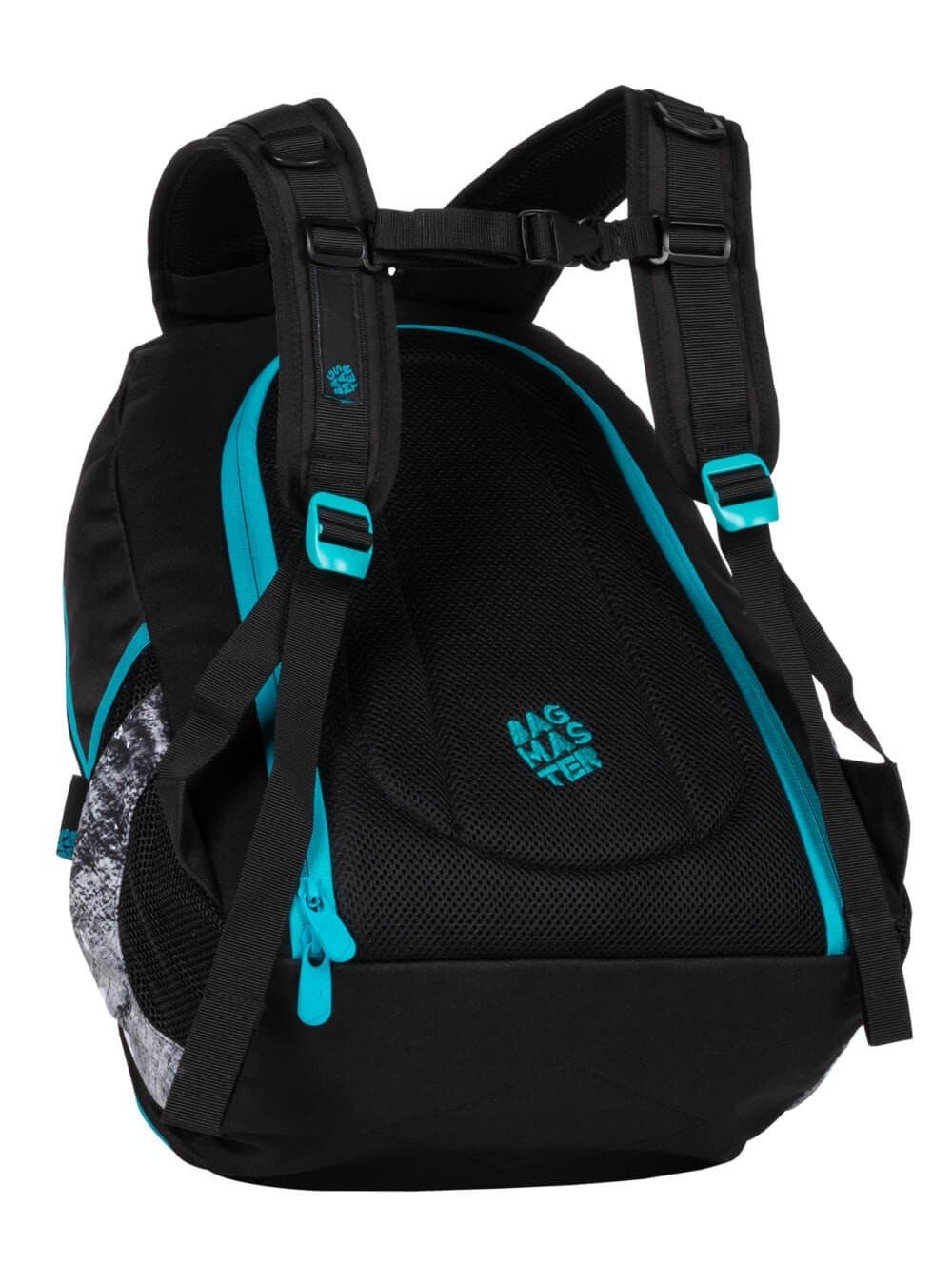 Bagmaster DIGITAL 20 B studentský batoh - modrý s květinami - náhled 5