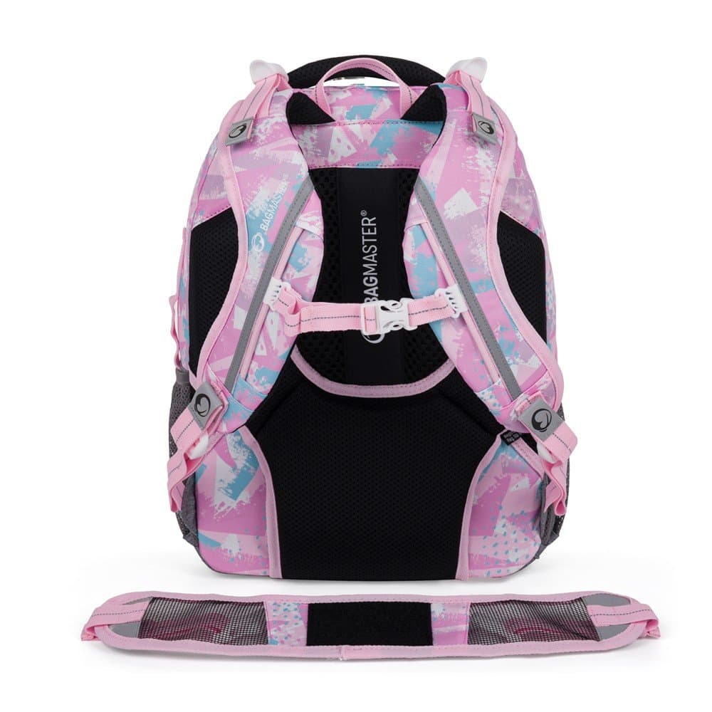 Bagmaster PORTO 24 B školní batoh – růžovo-modrý - náhled 5