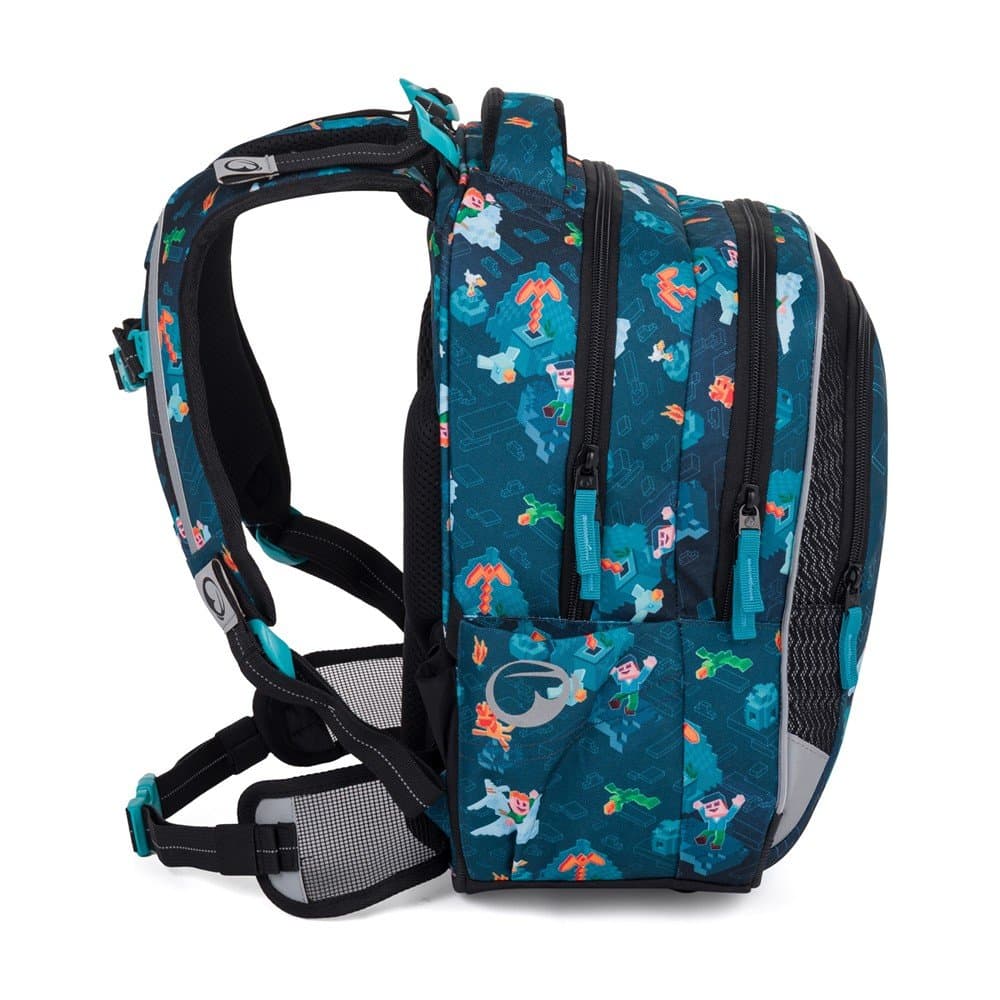 Bagmaster LUMI 24 E školní batoh – kostičkový svět - náhled 2