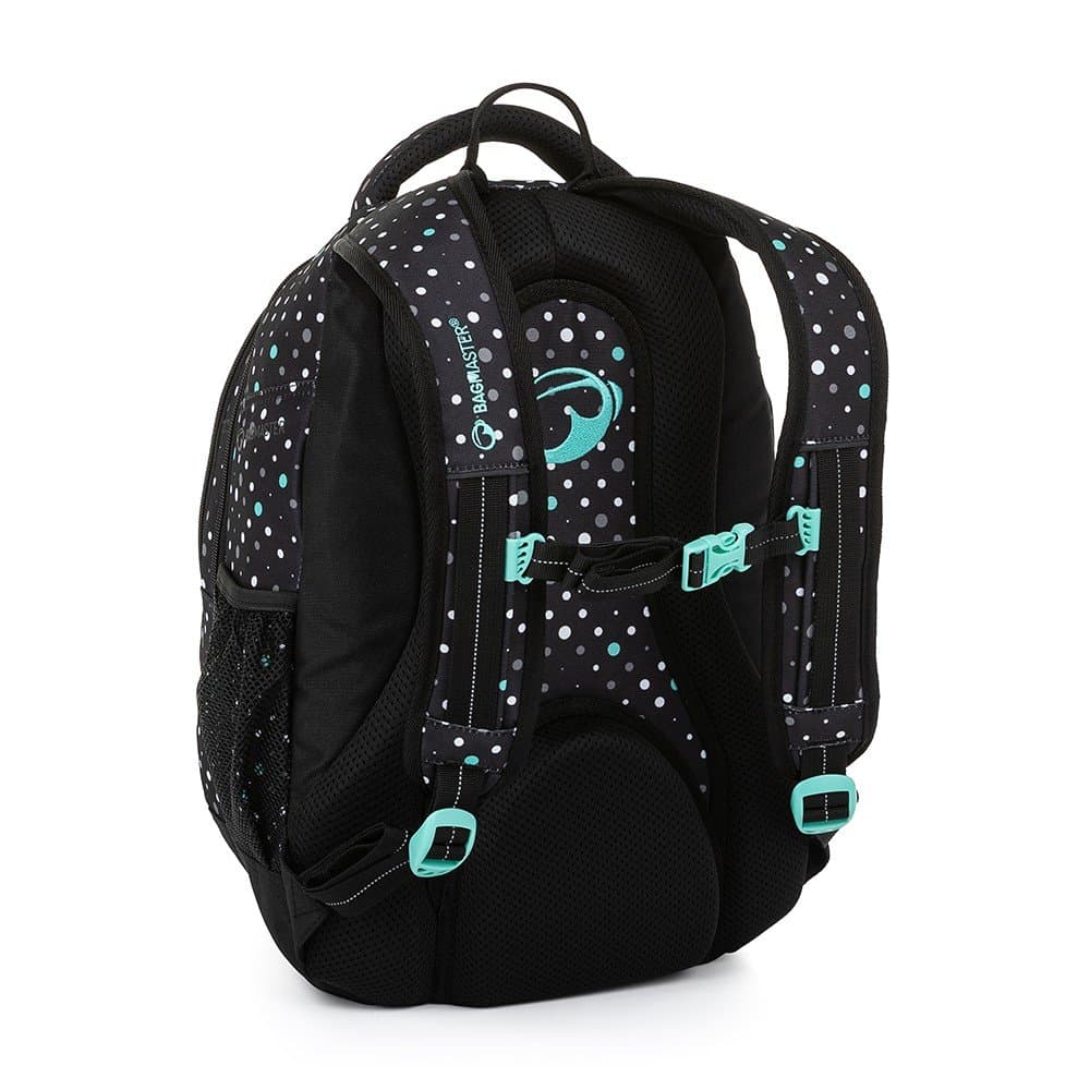Bagmaster SUPERNOVA 23 A studentský batoh - černo tyrkysový - náhled 4