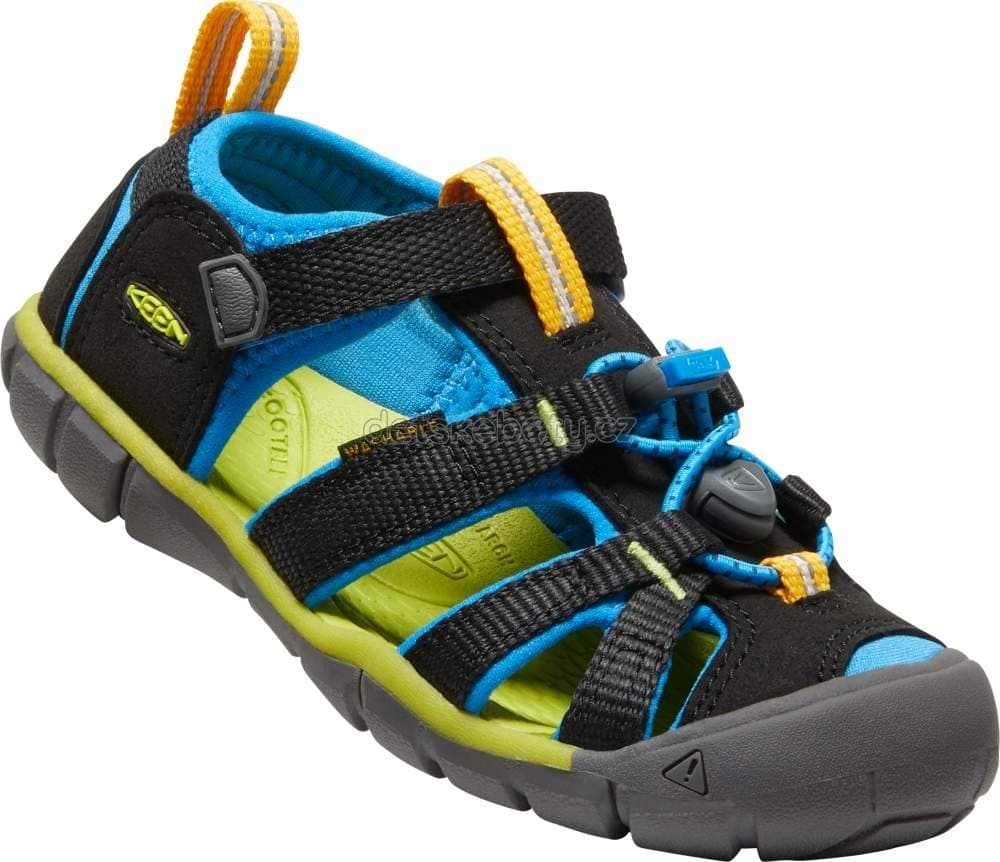 Dětské sandály Keen  Seacamp II CNX children black/brilliant blue Velikost: 24 - náhled 1