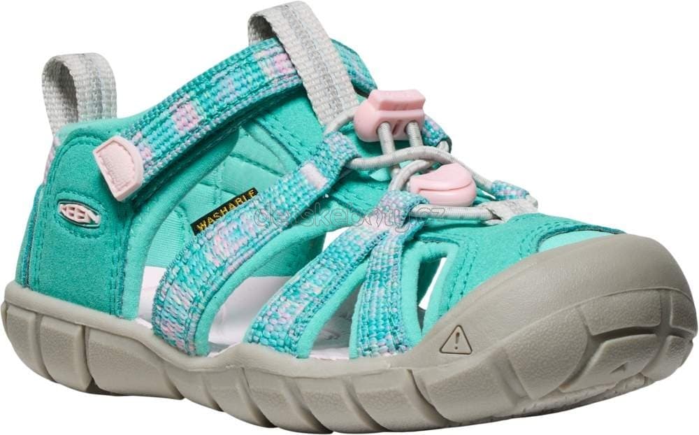 Dětské sandály Keen  Seacamp II CNX children bright aqua/pink-a-boo Velikost: 30 - náhled 1