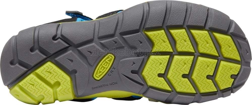 Dětské sandály Keen Seacamp II CNX youth black/brilliant blue Velikost: 38 - náhled 4