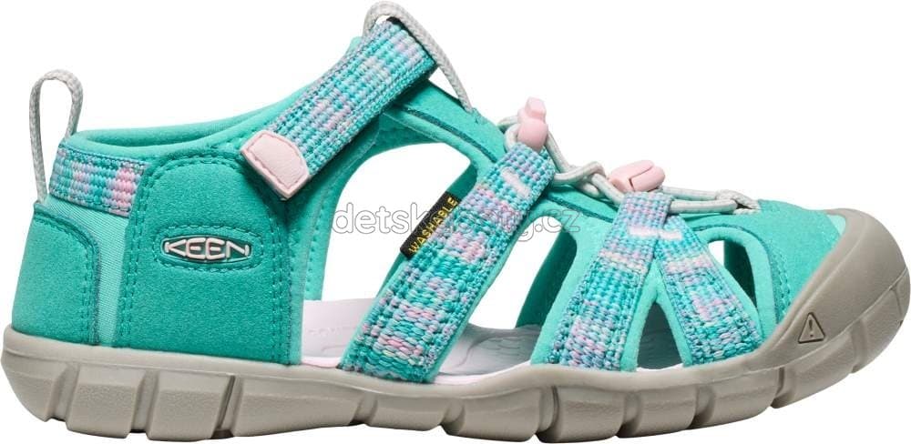 Dětské sandály Keen Seacamp II CNX youth bright aqua/pink-a-boo Velikost: 37 - náhled 4