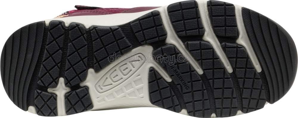 Dětské celoroční boty Keen SKUA MID WP YOUTH fig/peach fuzz Velikost: 32-33 - náhled 4