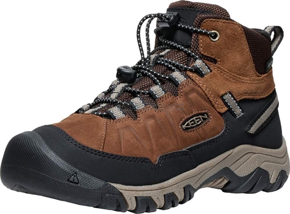 Dětské celoroční boty Keen TARGHEE IV MID WP YOUTH bison/brindle Velikost: 32-33 - náhled 2