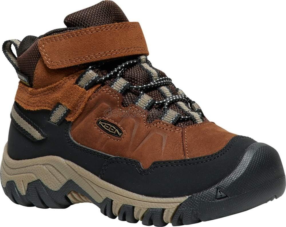 Dětské celoroční boty Keen TARGHEE IV MID WP CHILDREN bison/brindle Velikost: 30 - náhled 1