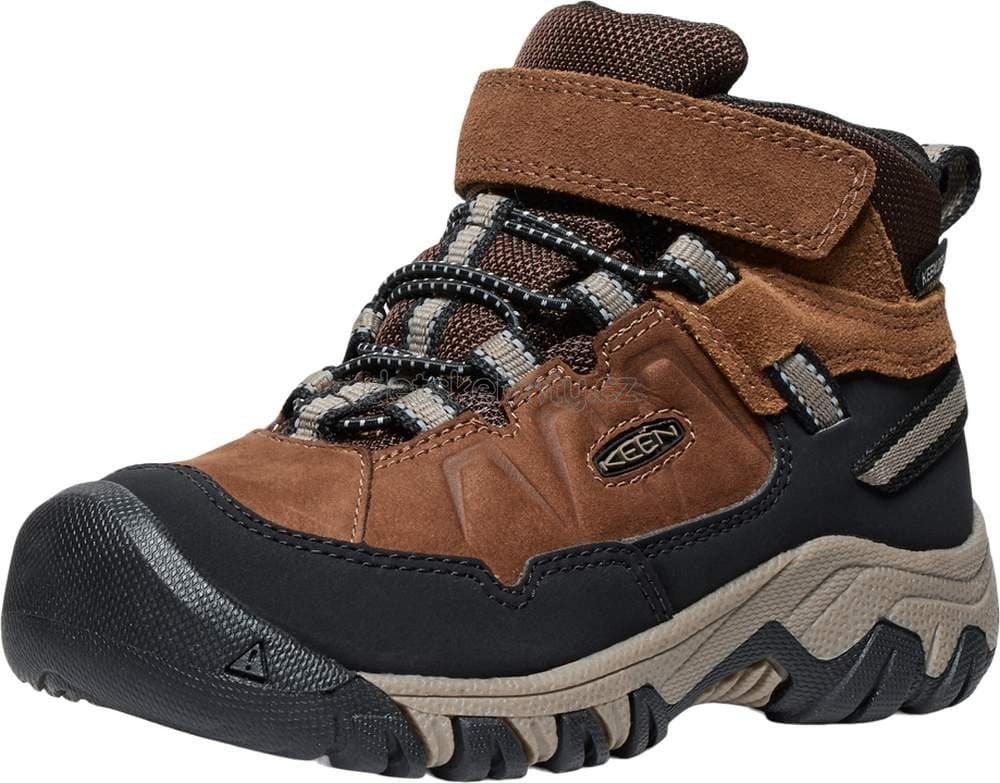 Dětské celoroční boty Keen TARGHEE IV MID WP CHILDREN bison/brindle Velikost: 30 - náhled 2