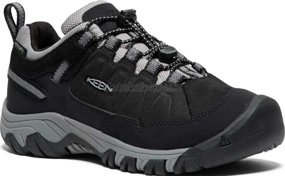Dětské celoroční boty Keen TARGHEE IV LOW WP YOUTH black/steel grey Velikost: 32-33 - náhled 1