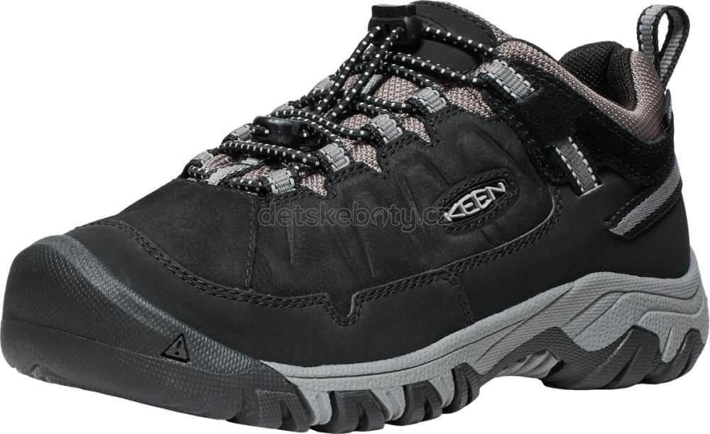 Dětské celoroční boty Keen TARGHEE IV LOW WP YOUTH black/steel grey Velikost: 32-33 - náhled 2