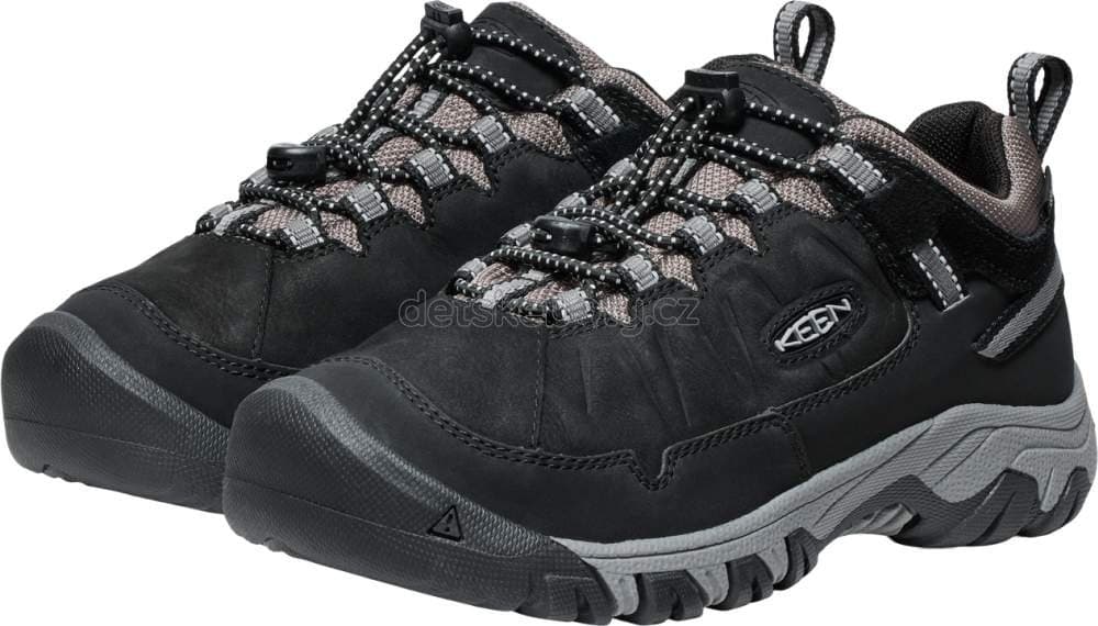 Dětské celoroční boty Keen TARGHEE IV LOW WP YOUTH black/steel grey Velikost: 32-33 - náhled 5