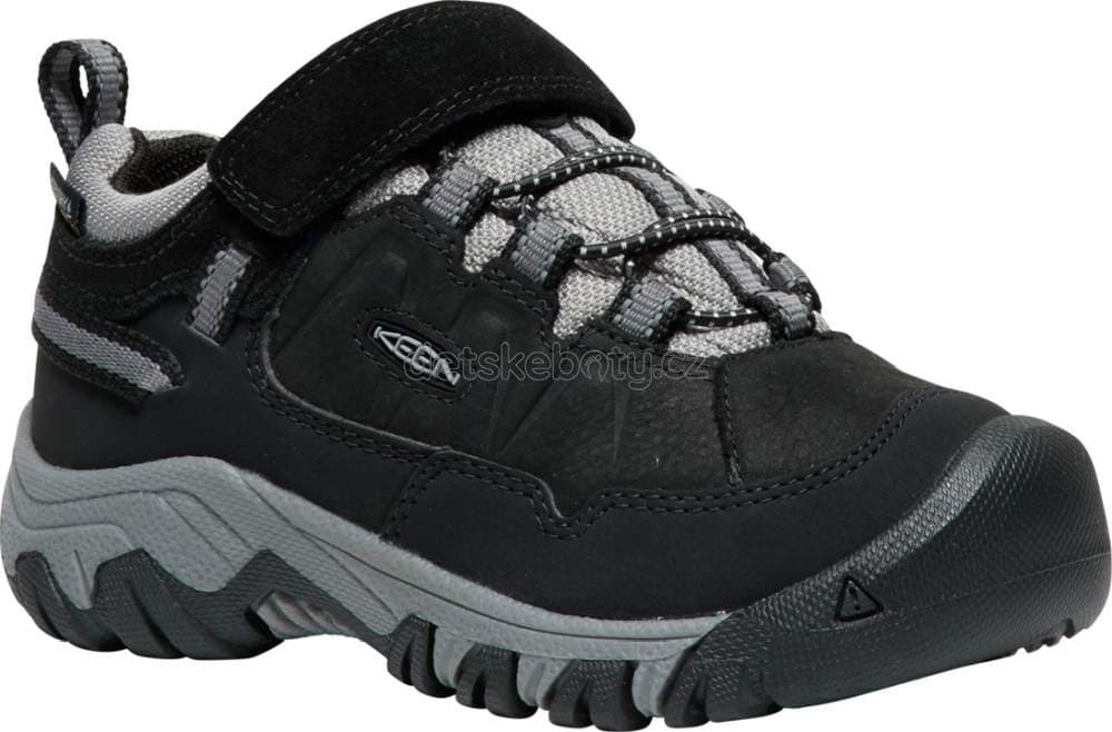 Dětské celoroční boty Keen TARGHEE IV LOW WP CHILDREN black/steel grey Velikost: