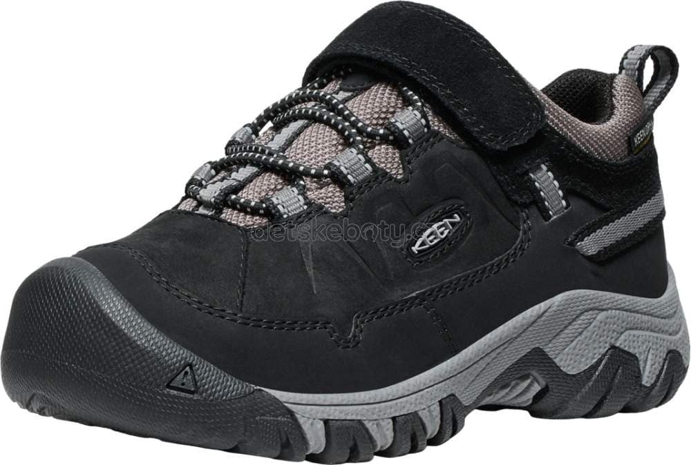 Dětské celoroční boty Keen TARGHEE IV LOW WP CHILDREN black/steel grey Velikost: 30 - náhled 2