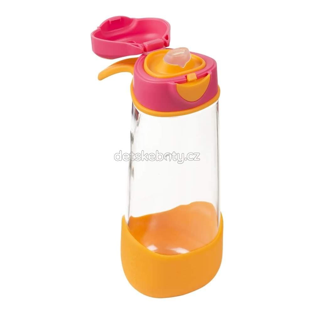 b.box 711 Sport lahev na pití 600 ml - růžová/oranžová - náhled 2
