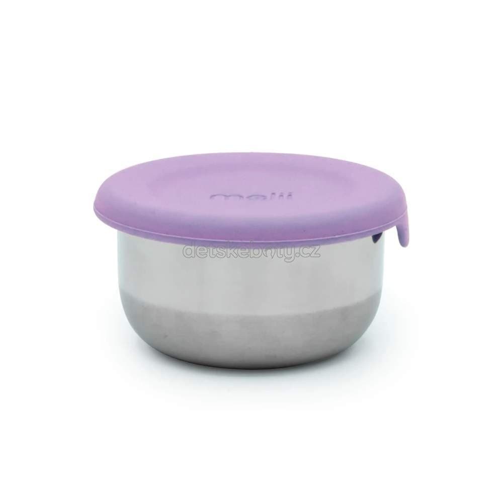 Melii 23910 Nerezová dóza 89 ml se silikonovým víčkem 3ks - růžová/ šedá - náhled 2