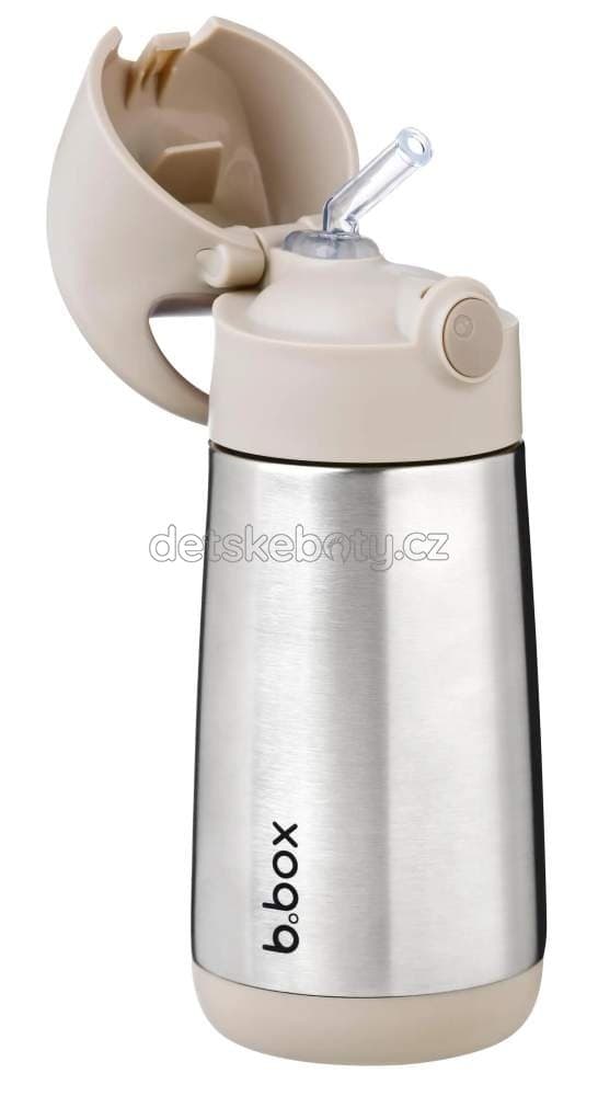b.box 1339 Termoska na pití s brčkem 350 ml - béžová - náhled 4
