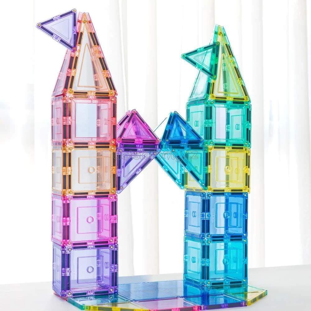 Learn and grow- Magnetická stavebnice Pastel Builders pack 112 ks - náhled 3