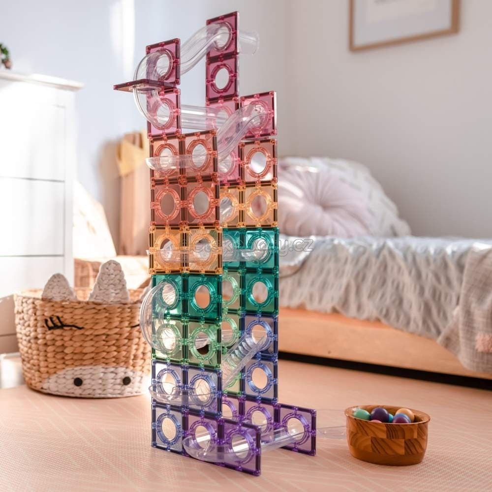 Connetix Tiles - Kuličková dráha PASTEL 106 ks - náhled 4