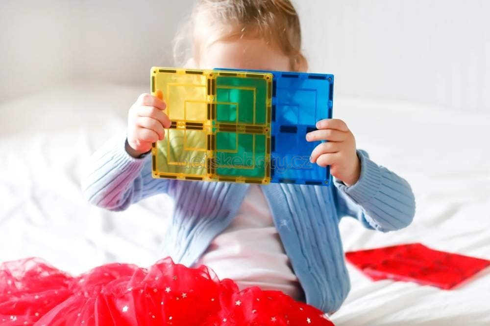 Learn and grow- Magnetická stavebnice Velké čtvercové balení - náhled 3