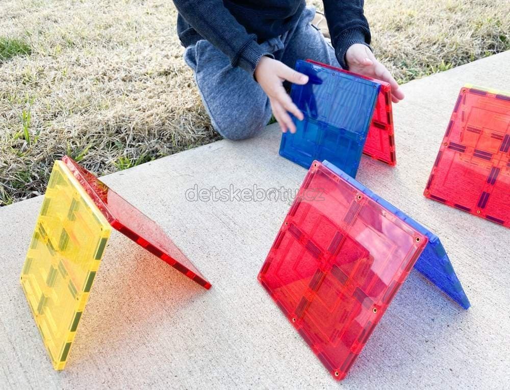 Learn and grow- Magnetická stavebnice Velké čtvercové balení - náhled 5