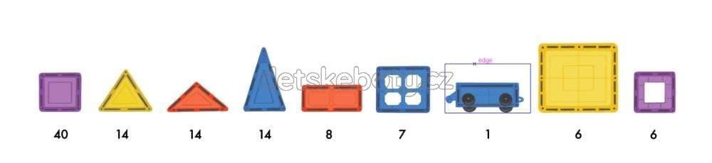 Learn and grow- Magnetická stavebnice Builders pack 110 ks - náhled 3