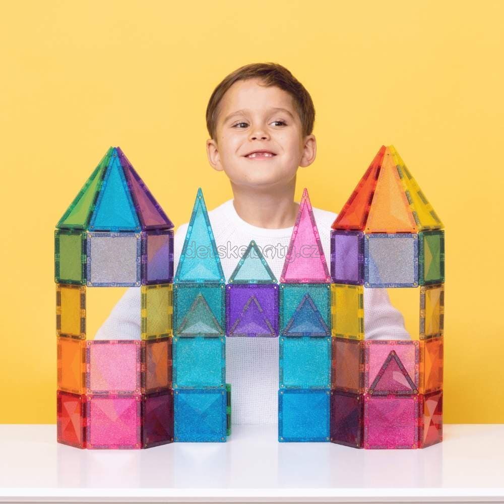 Connetix Tiles - Glitter Castle Pack 48 pc - náhled 3