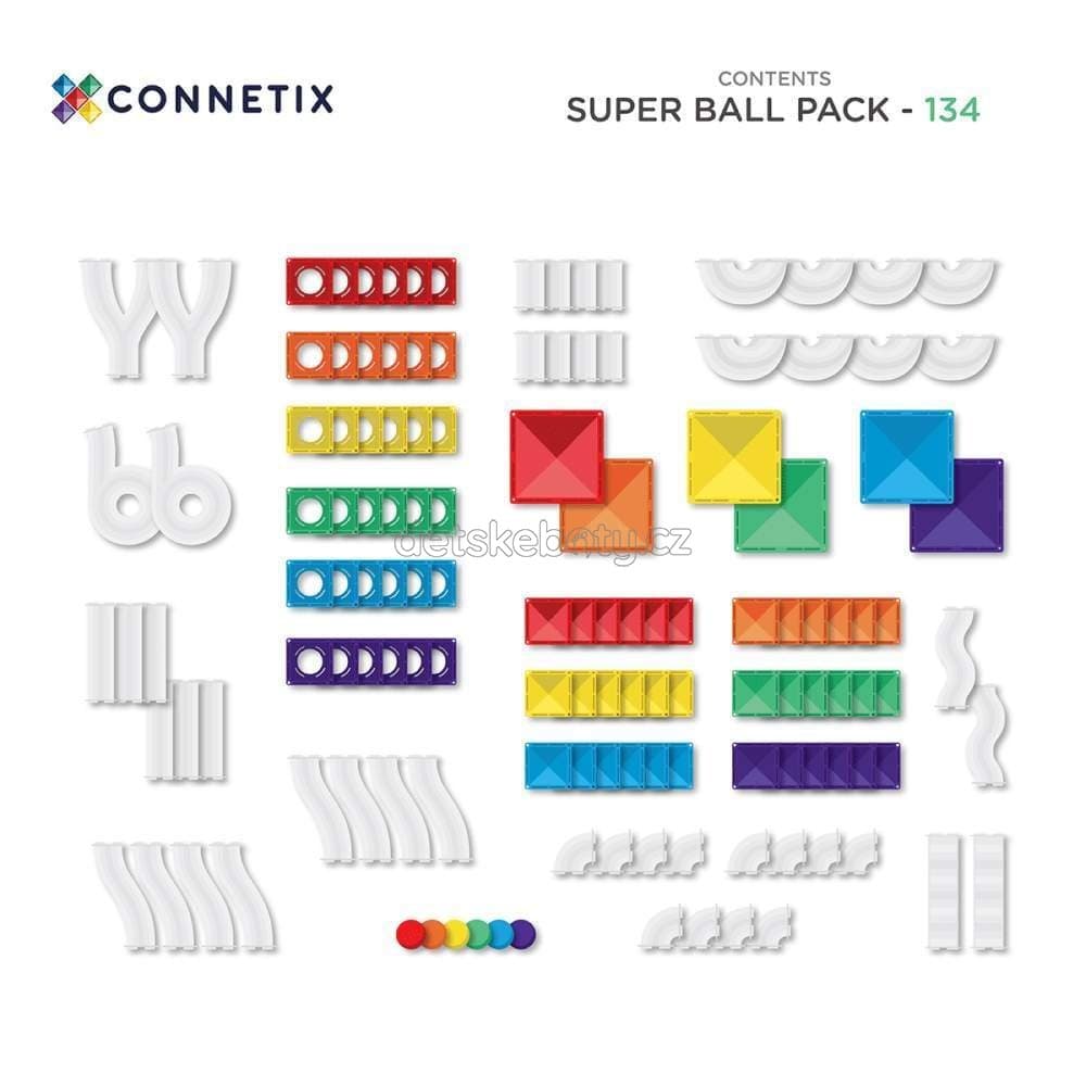 Connetix Tiles - Super Ball Run Pack 134 pc - náhled 4