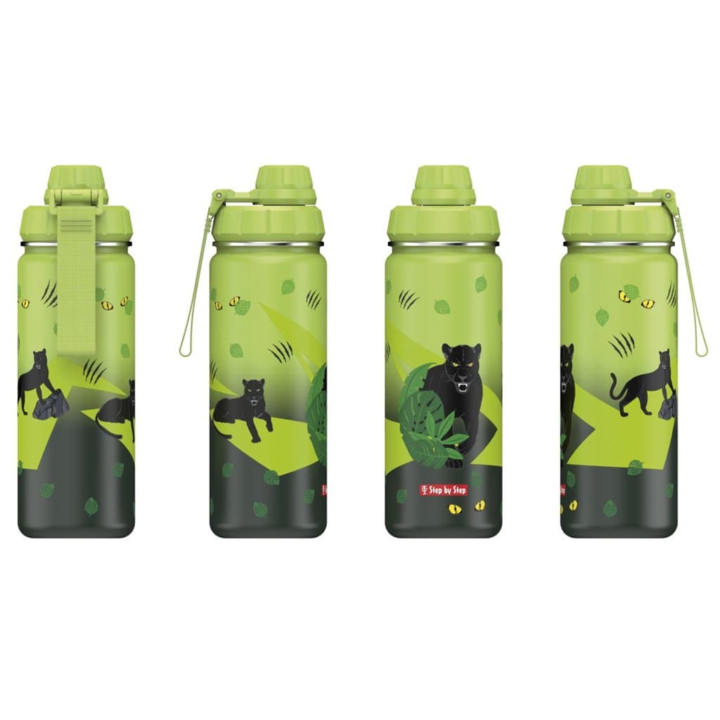 Izolovaná láhev na pití z nerezové oceli Step by Step 0,5 l, Black Cat - náhled 3