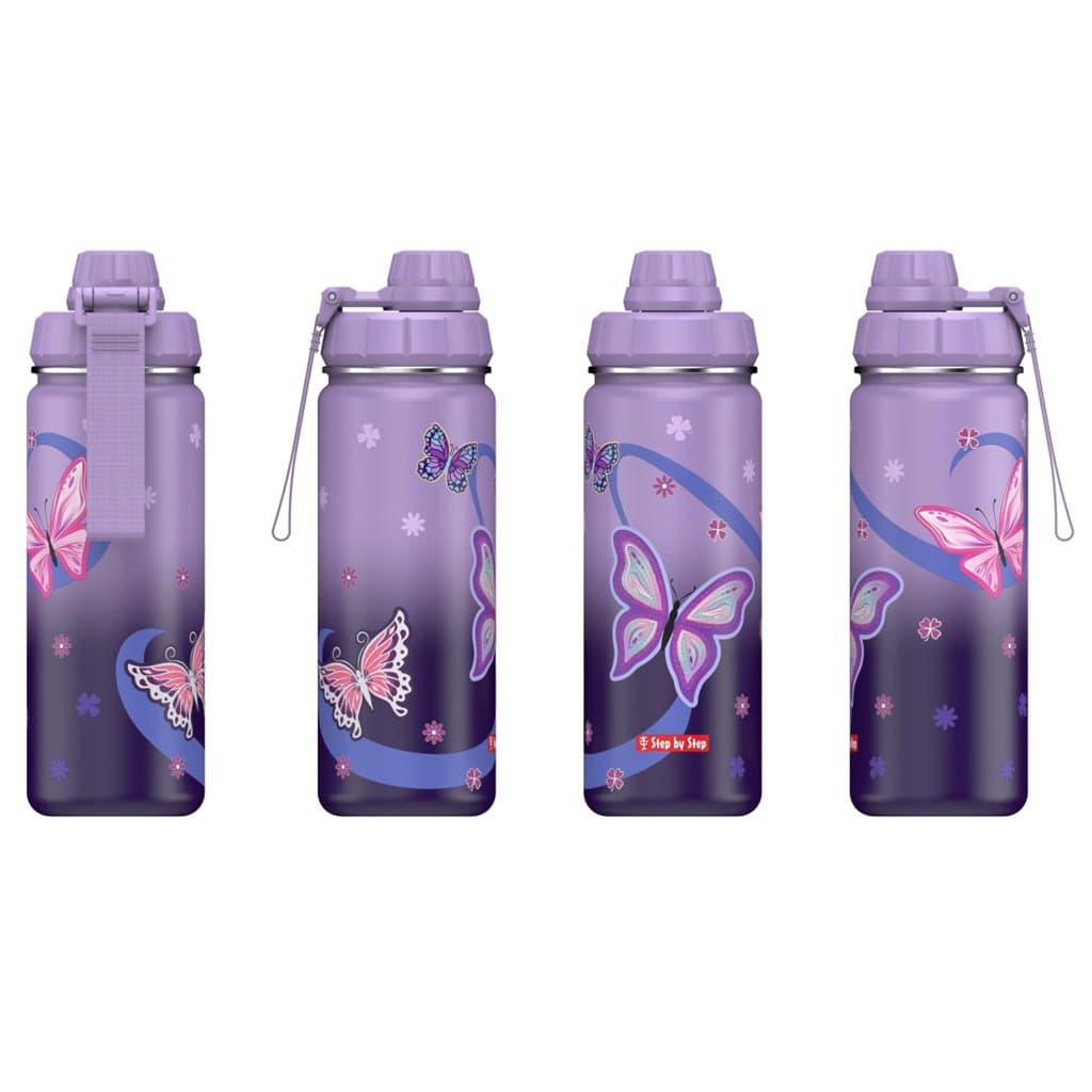 Izolovaná láhev na pití z nerezové oceli Step by Step 0,5 l, Sweet Butterfly - náhled 5